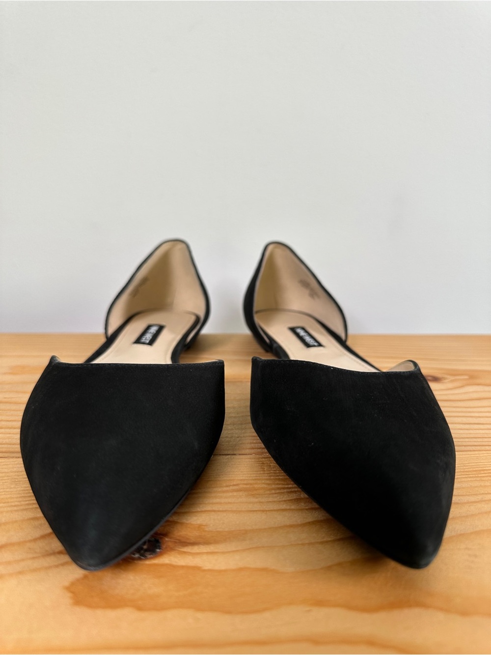 Nine West Starship Ballet Flats Black Pointed Toe Leather Size 7.5 - Picture 3 of 13